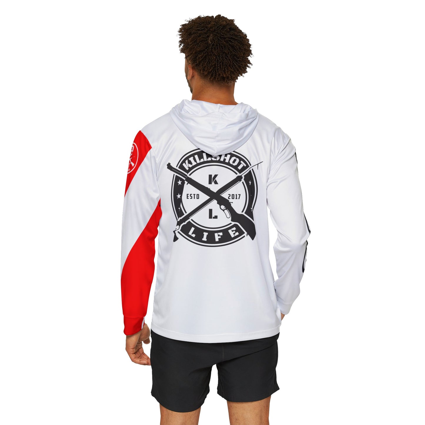 KILLSHOT Life UPF 50+ Sun Shirt with Hoodie - Dive Good, Don't Suck (White)