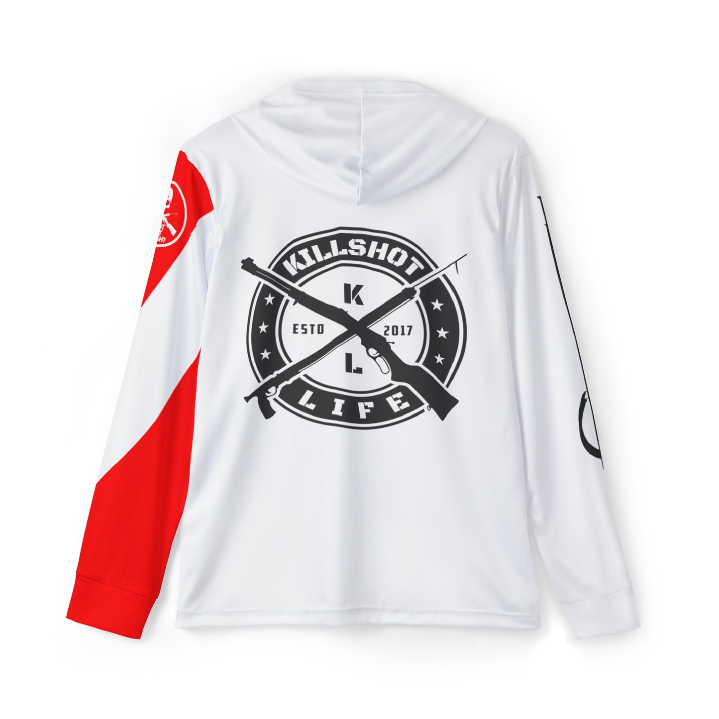 KILLSHOT Life UPF 50+ Sun Shirt with Hoodie - Dive Good, Don't Suck (White)