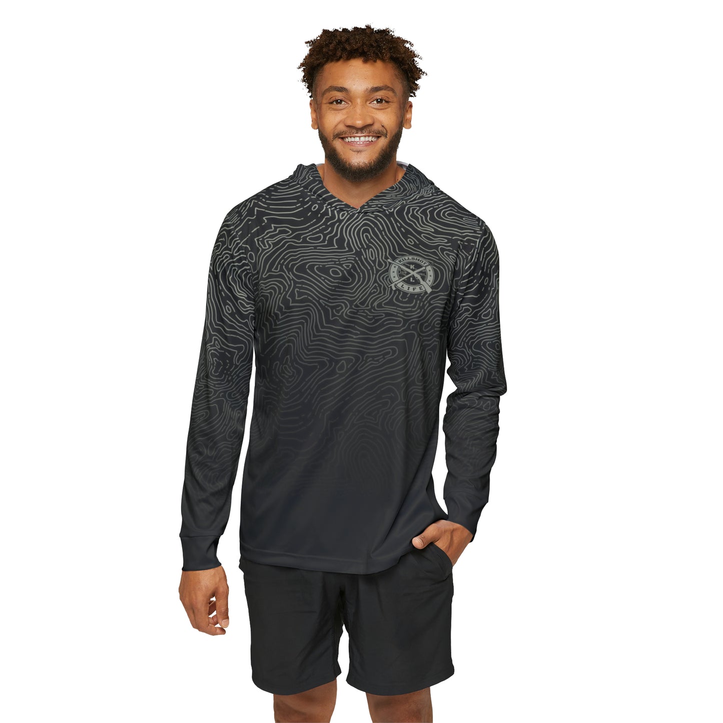 Spearfishing & Hunting UPF 50+ Sun Hoodie - Dark Topo