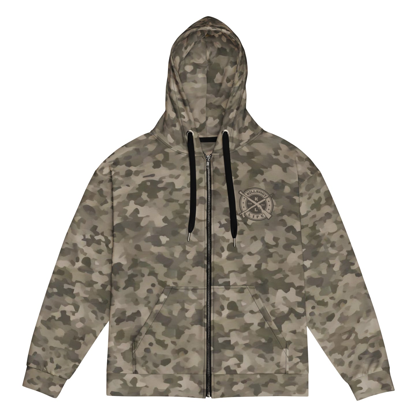 Unisex Woods Camo Zip Hoodie