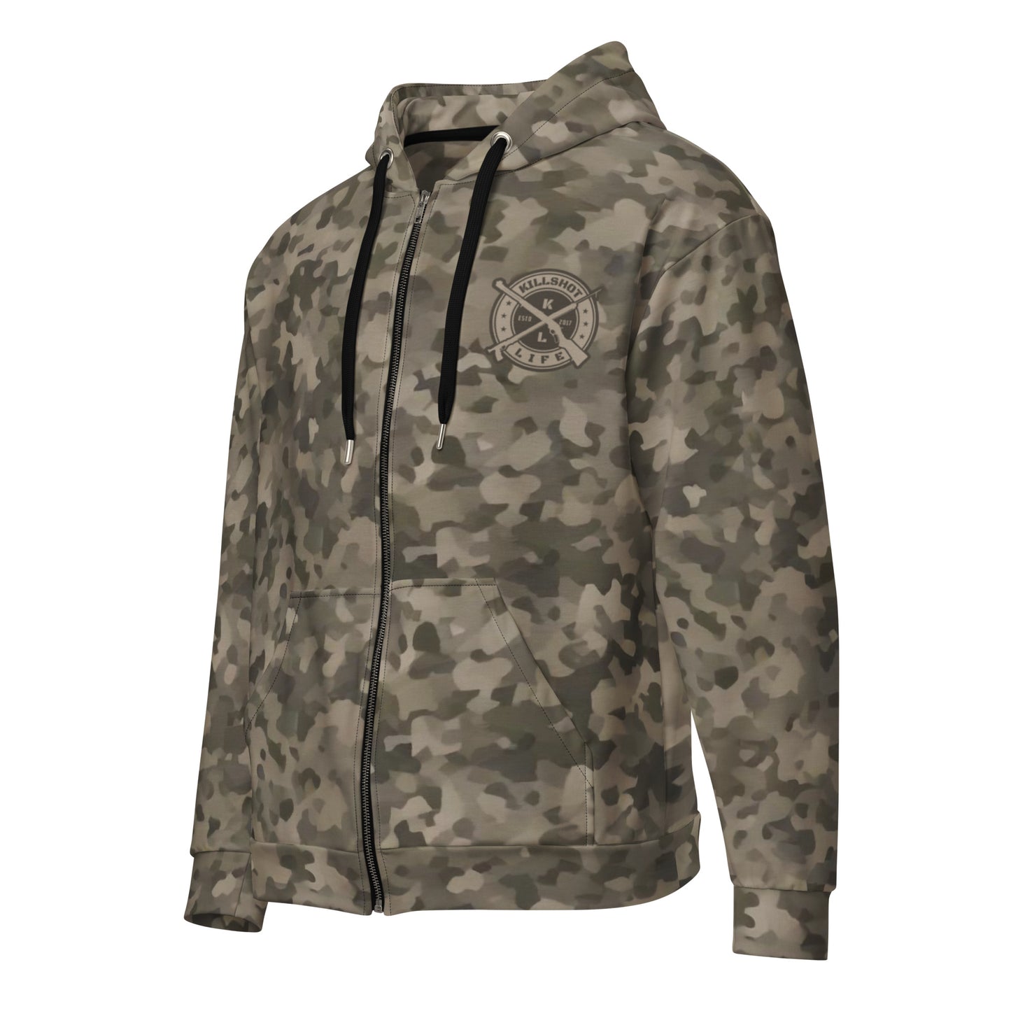Unisex Woods Camo Zip Hoodie