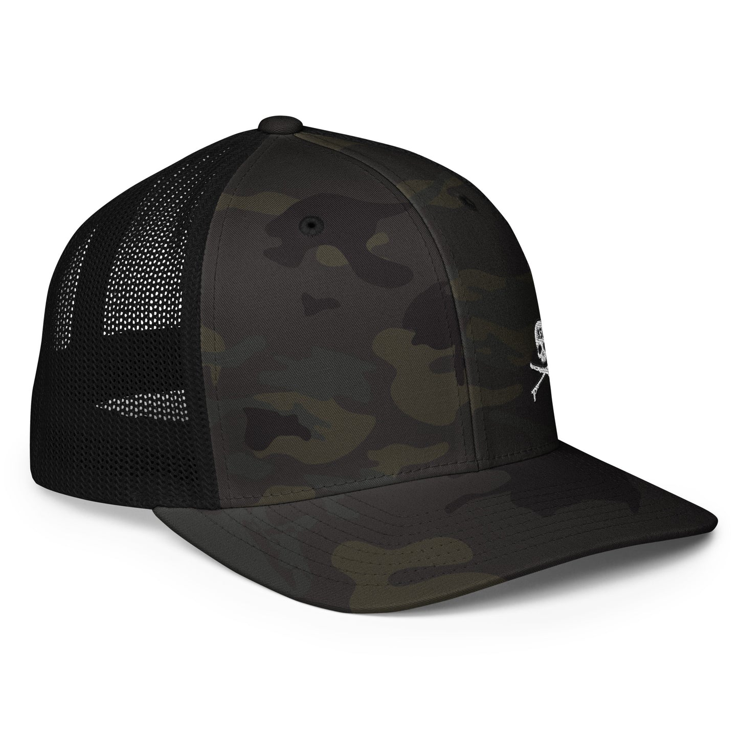 Closed-Back Flexfit KSL Skull Trucker Hat
