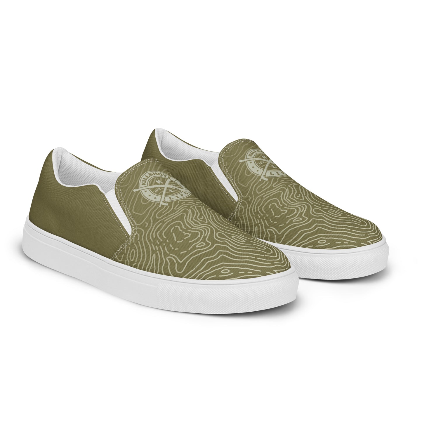 Men’s Slip-On Canvas Shoes - Tan Topo