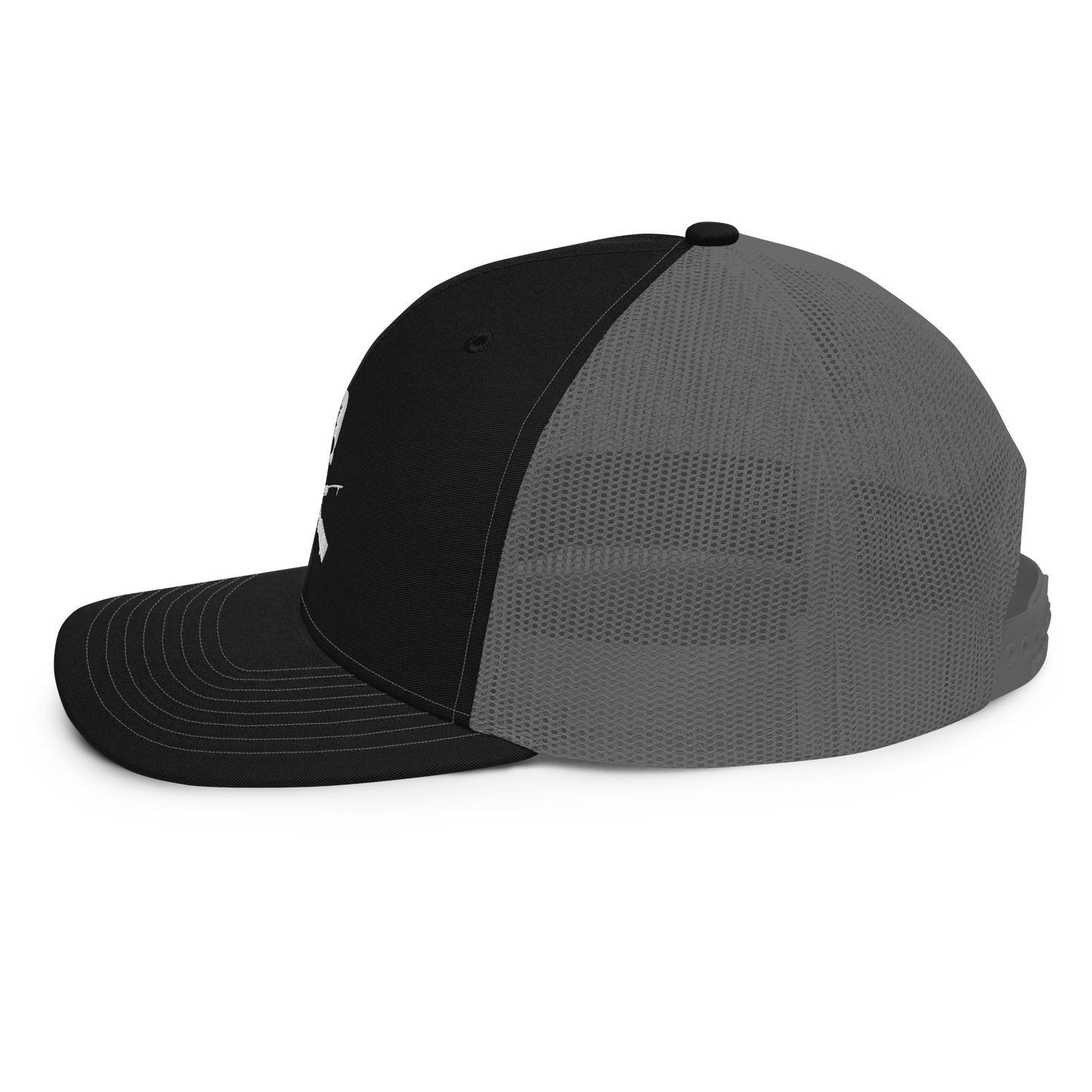 KILLSHOT Skull Trucker Cap - KSL Branded (White Embroidery)