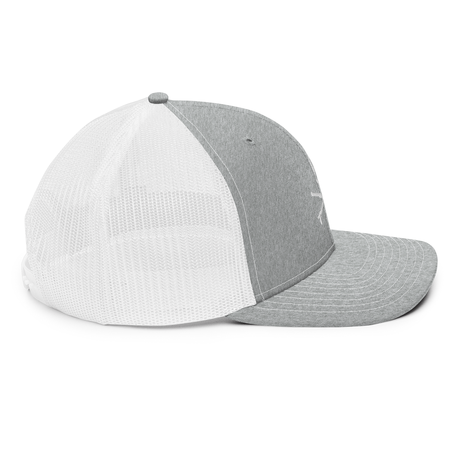 KILLSHOT Skull Trucker Cap - KSL Branded (White Embroidery)