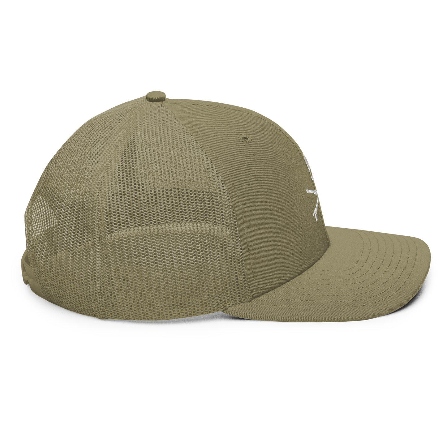 KILLSHOT Skull Trucker Cap - KSL Branded (White Embroidery)