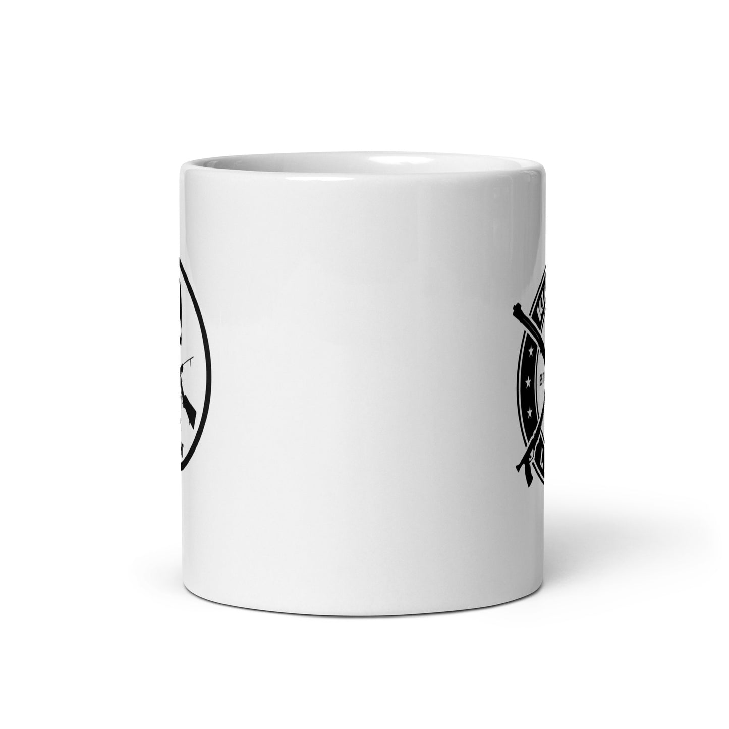 White Glossy KILLSHOT Mug (Shot not Bought Badge)