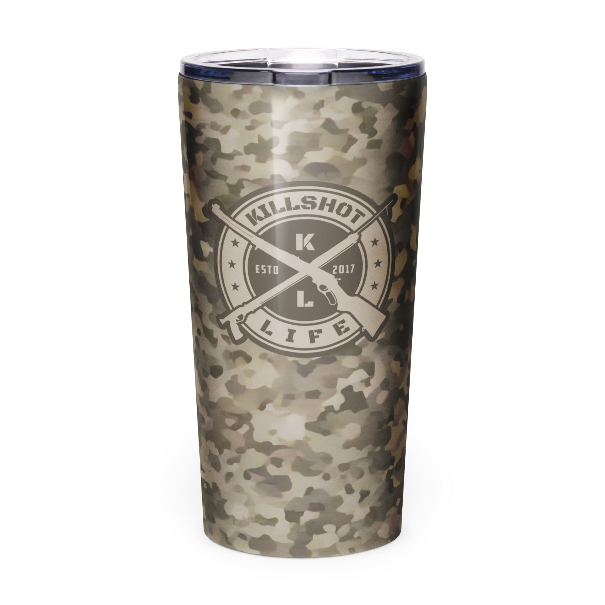 Camoflauged KILLSHOT Life Tapered Stainless Steel Tumbler