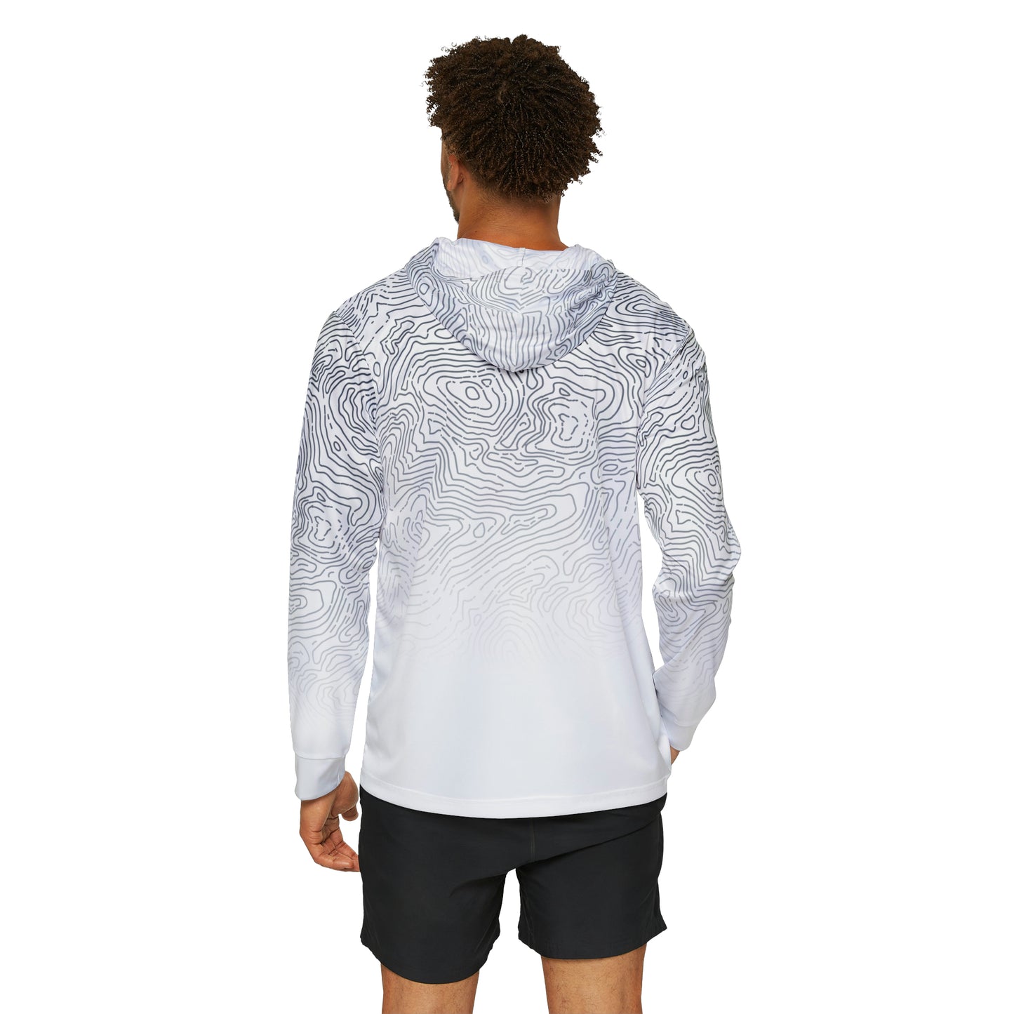 Spearfishing & Hunting UPF 50+ Sun Hoodie - Light Topo (Large Front Logo)