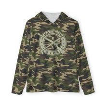 Load image into Gallery viewer, Spearfishing &amp; Hunting UPF 50+ Sun Hoodie - Camo (Large Front Logo)
