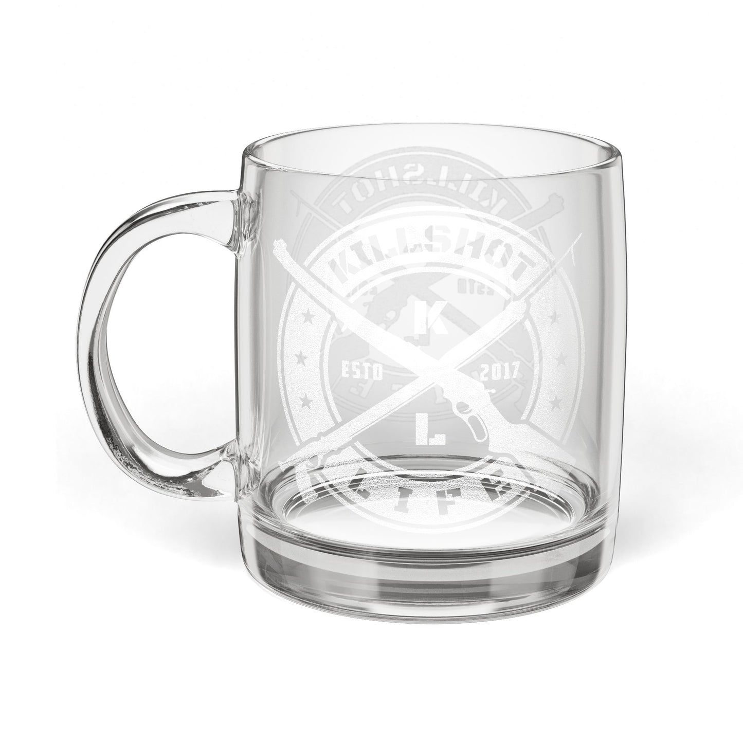 KILLSHOT Engraved Glass Mug