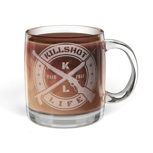 KILLSHOT Engraved Glass Mug