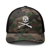 Load image into Gallery viewer, KILLSHOT Skull Camouflage Trucker Hat
