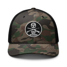 Load image into Gallery viewer, KILLSHOT Skull Badge Camo Trucker Hat
