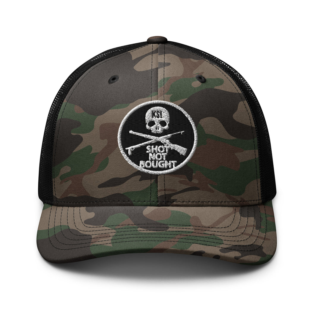 KILLSHOT Skull Badge Camo Trucker Hat