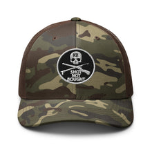 Load image into Gallery viewer, KILLSHOT Skull Badge Camo Trucker Hat
