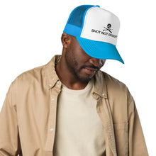Load image into Gallery viewer, Shot Not Bought Foam Trucker Hat (Black Embroidery)

