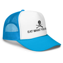 Load image into Gallery viewer, Eat What You Kill Foam Trucker Hat (Black Embroidery)
