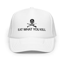 Load image into Gallery viewer, Eat What You Kill Foam Trucker Hat (Black Embroidery)
