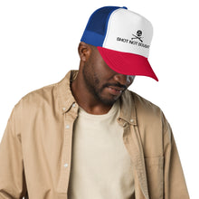 Load image into Gallery viewer, Shot Not Bought Foam Trucker Hat (Black Embroidery)
