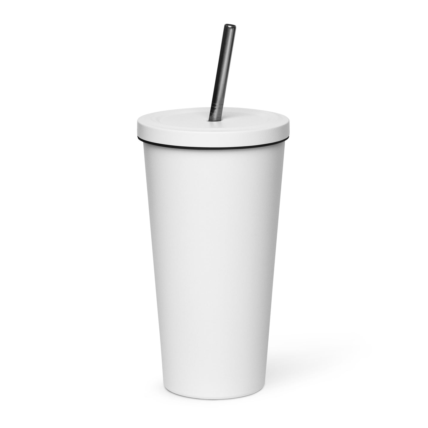 Special Edition White Insulated Tumbler (with straw)