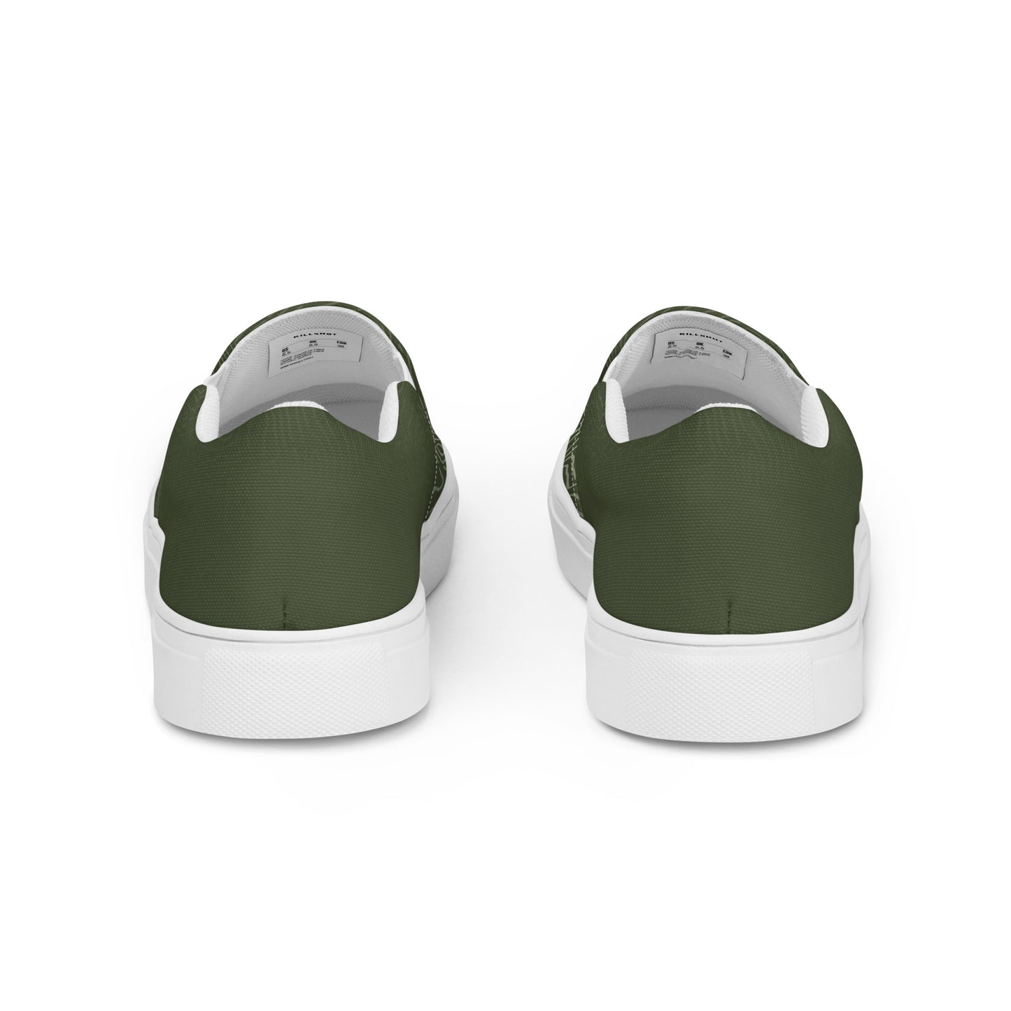 Men’s Slip-On Canvas Shoes - Olive Drab Topo