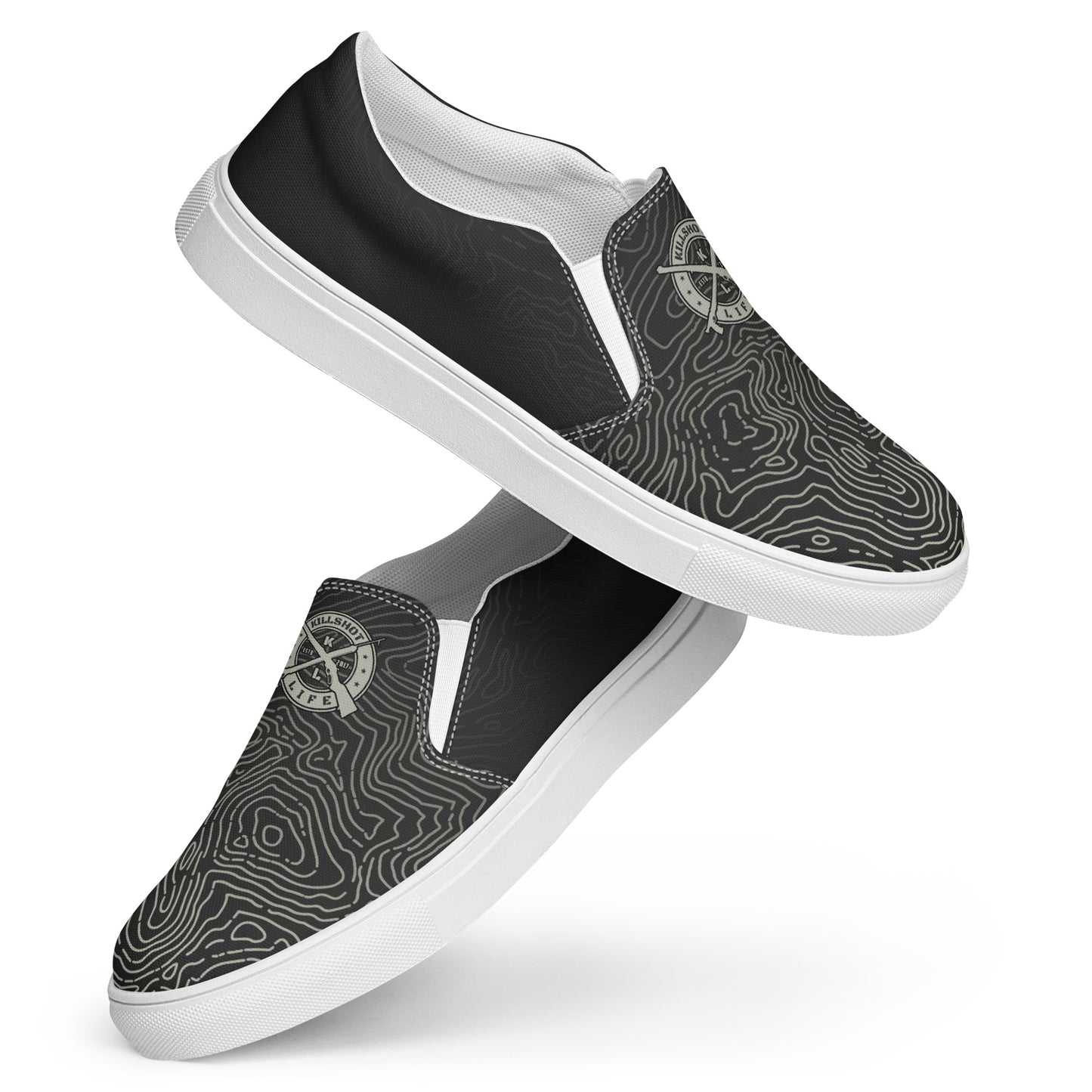 Men’s Slip-On Canvas Shoes - Dark Topo