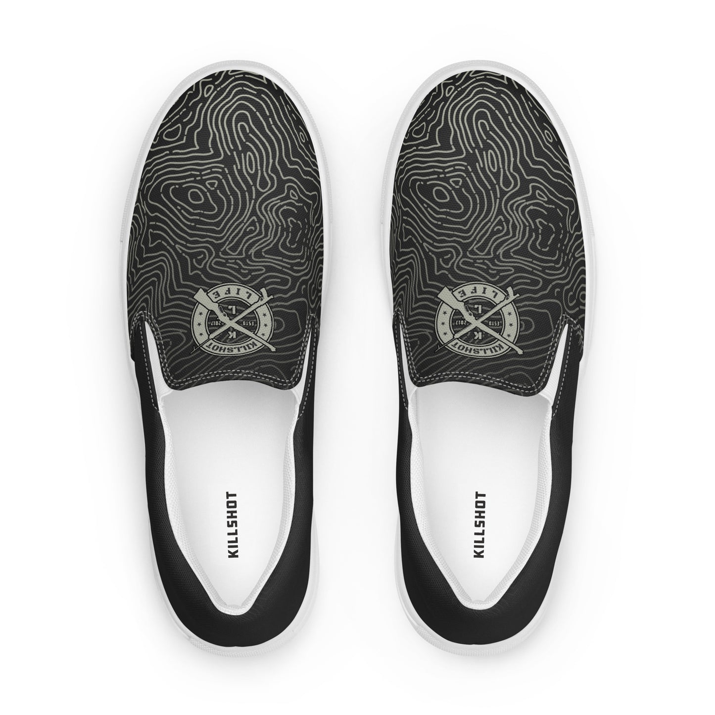Men’s Slip-On Canvas Shoes - Dark Topo