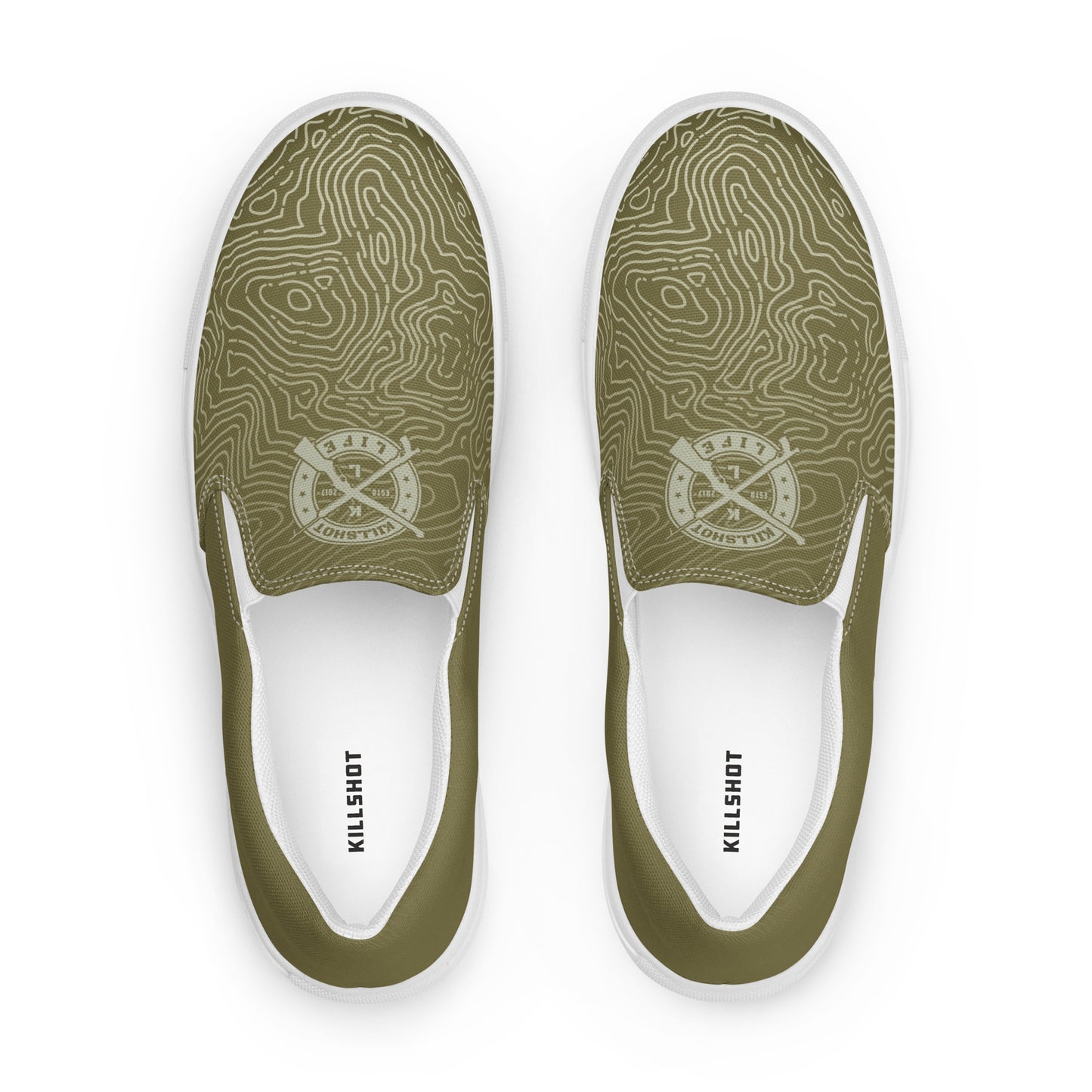 Men’s Slip-On Canvas Shoes - Tan Topo