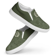 Load image into Gallery viewer, Men’s Slip-On Canvas Shoes - Olive Drab Topo
