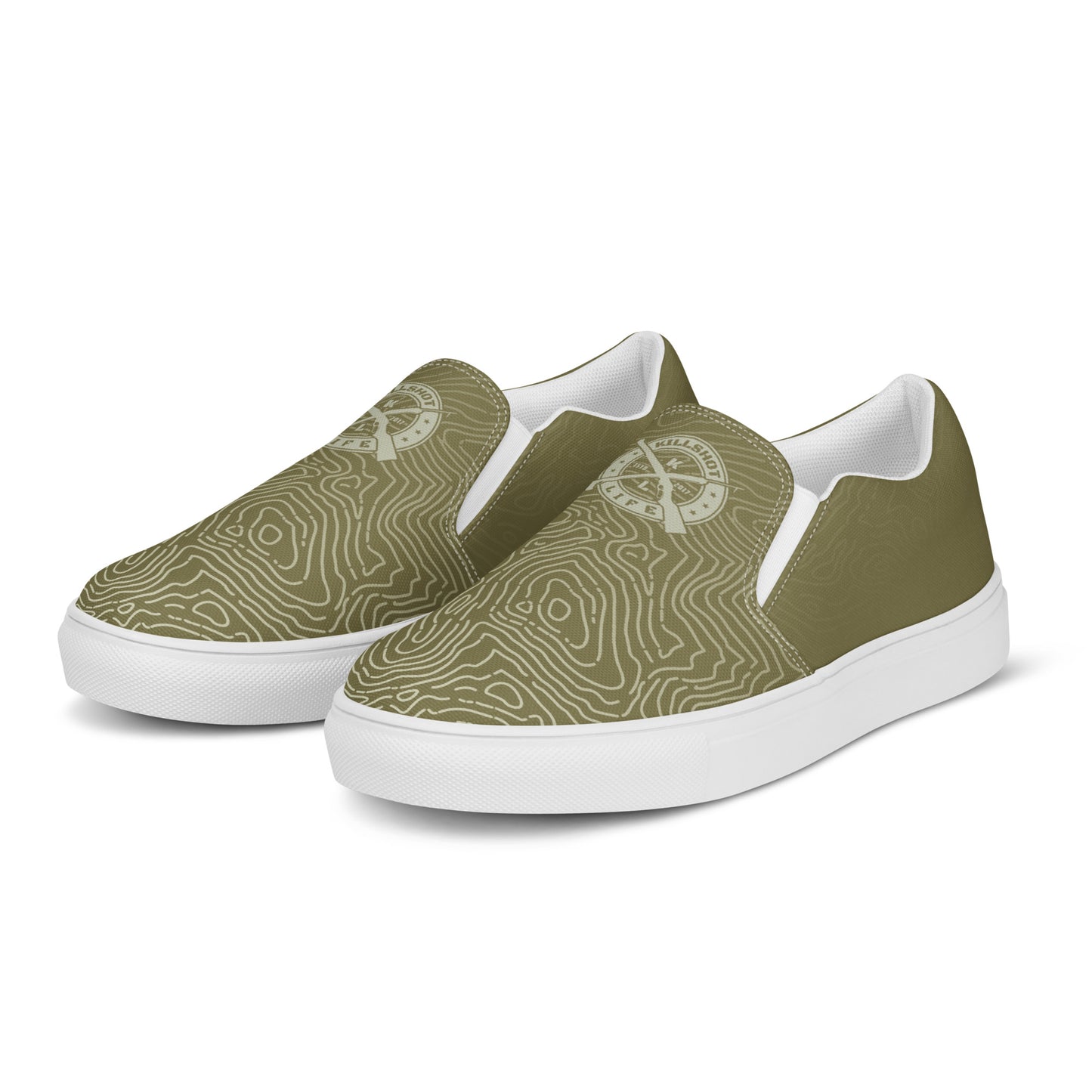 Men’s Slip-On Canvas Shoes - Tan Topo