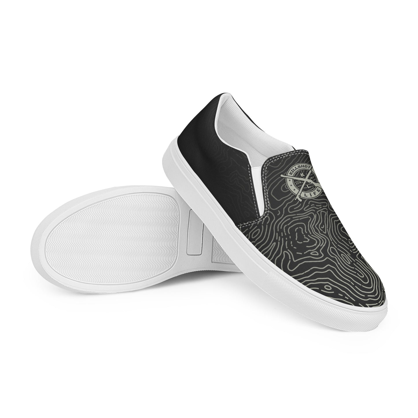 Men’s Slip-On Canvas Shoes - Dark Topo