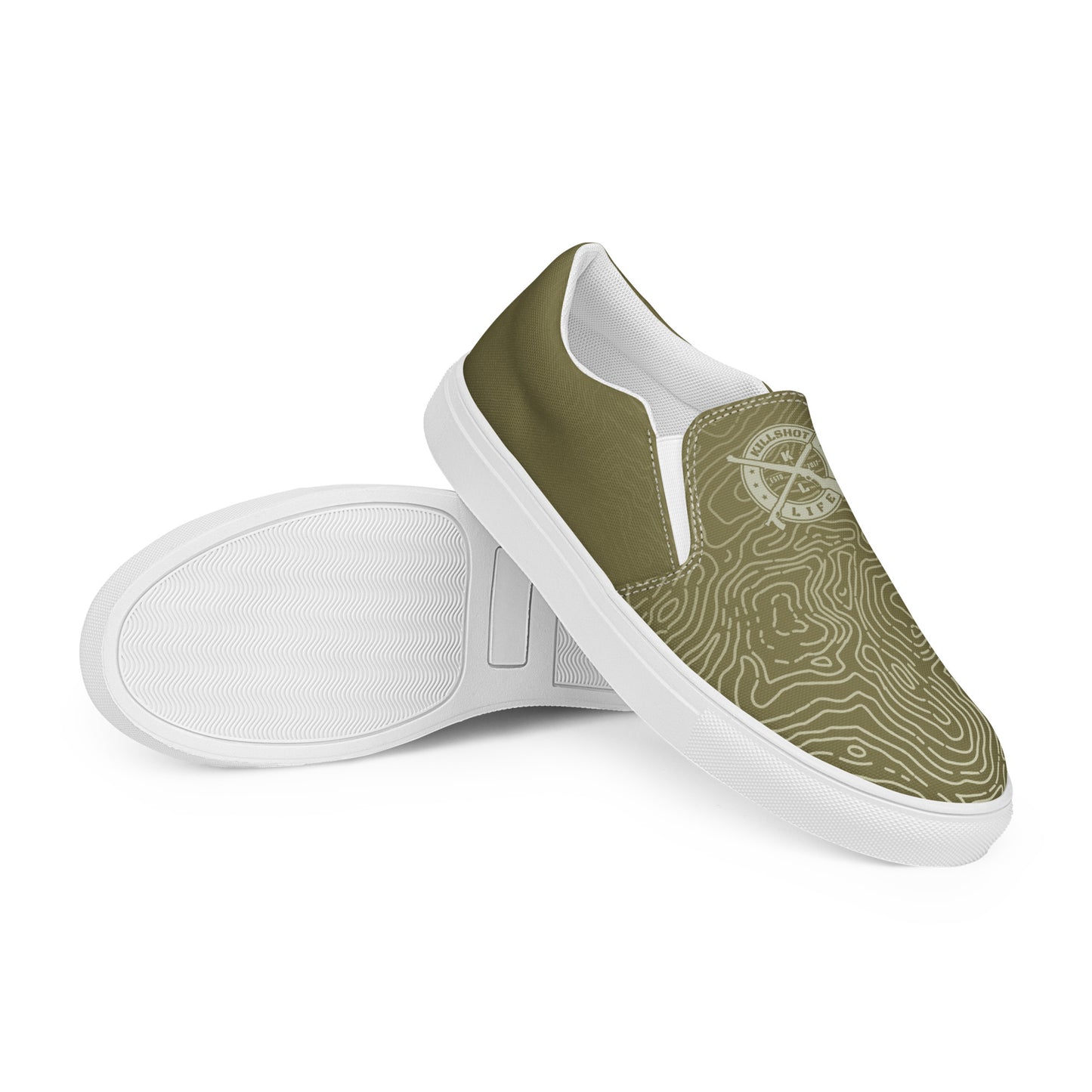 Men’s Slip-On Canvas Shoes - Tan Topo