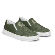 Load image into Gallery viewer, Men’s Slip-On Canvas Shoes - Olive Drab Topo
