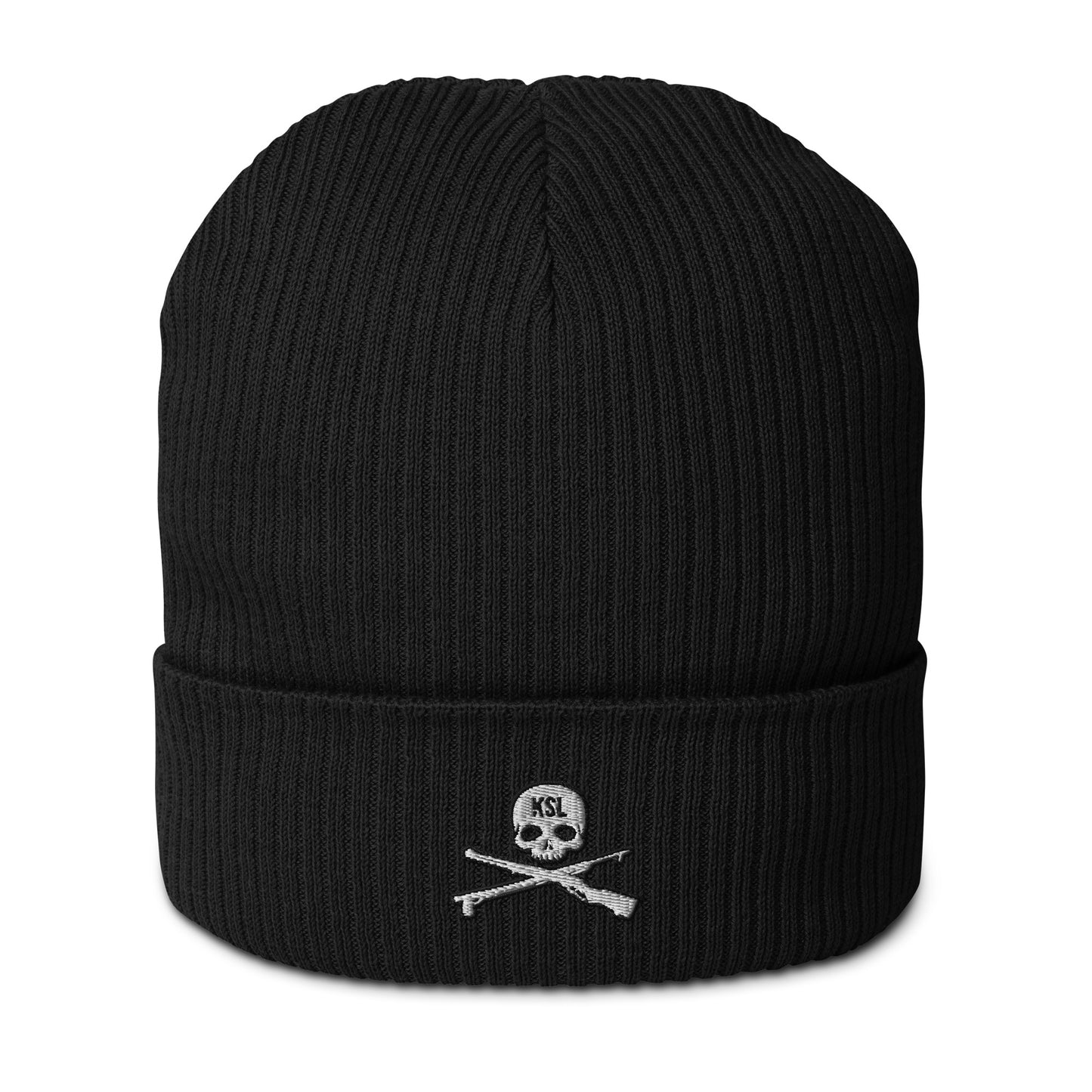 Organic KSL Skull Ribbed Beanie