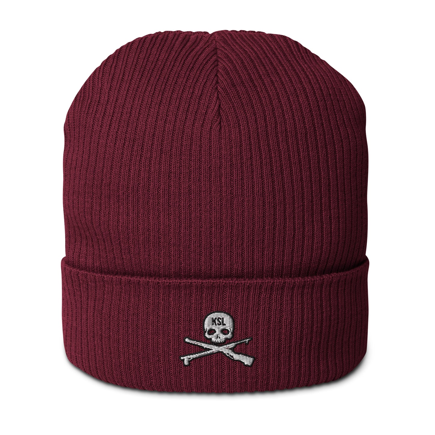 Organic KSL Skull Ribbed Beanie