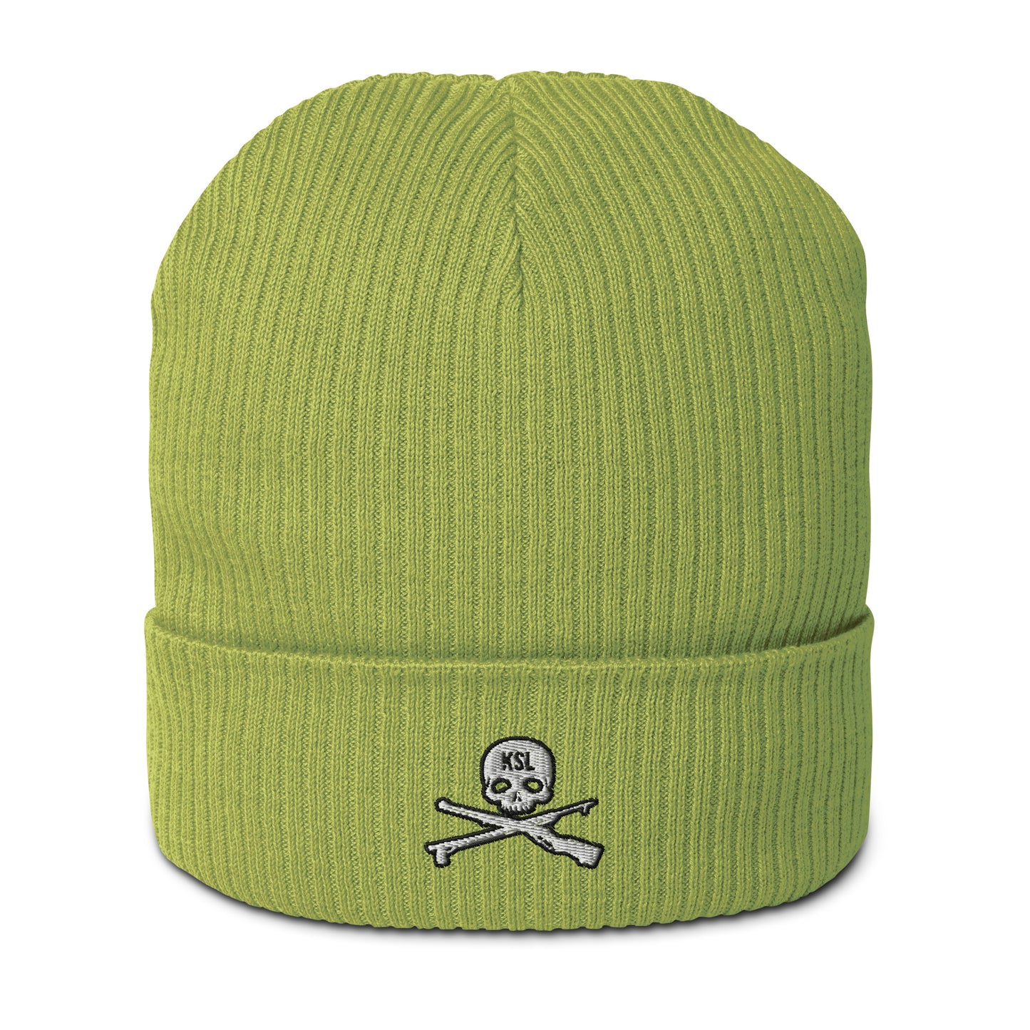 Organic KSL Skull Ribbed Beanie