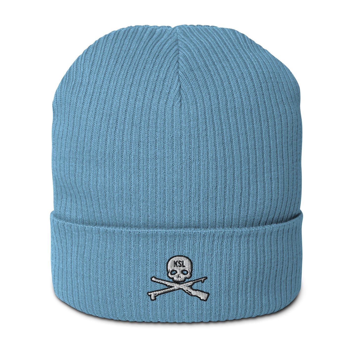 Organic KSL Skull Ribbed Beanie