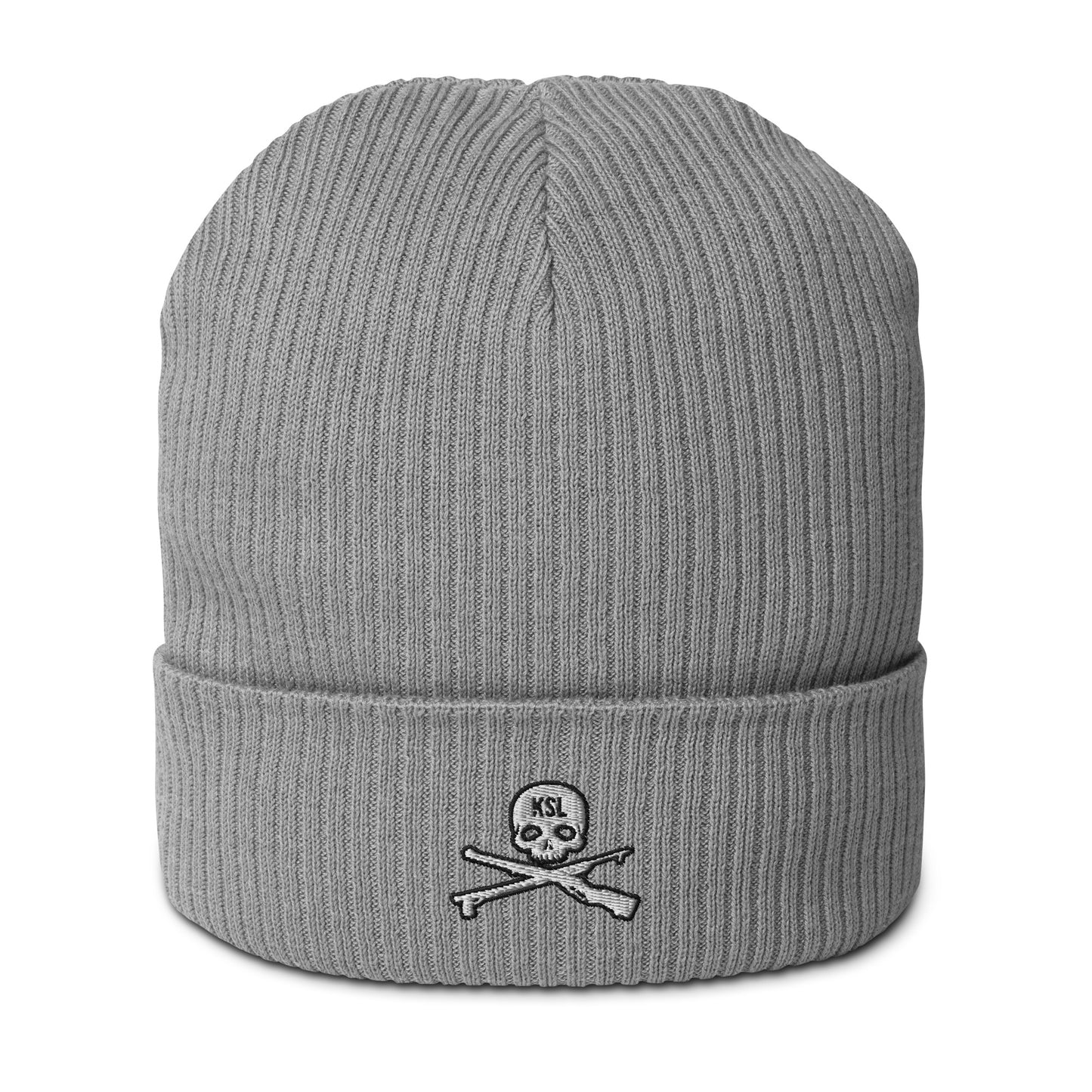 Organic KSL Skull Ribbed Beanie