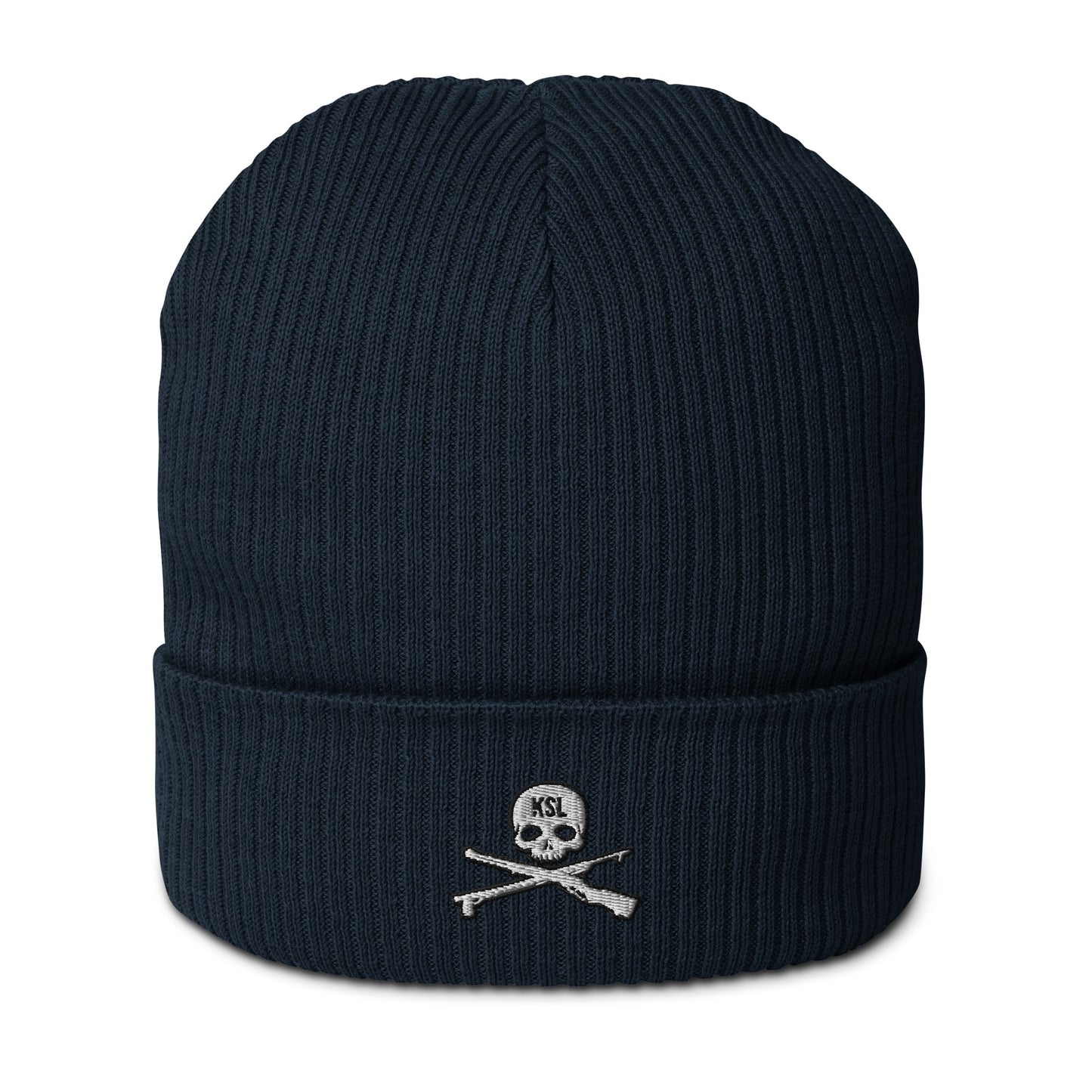 Organic KSL Skull Ribbed Beanie