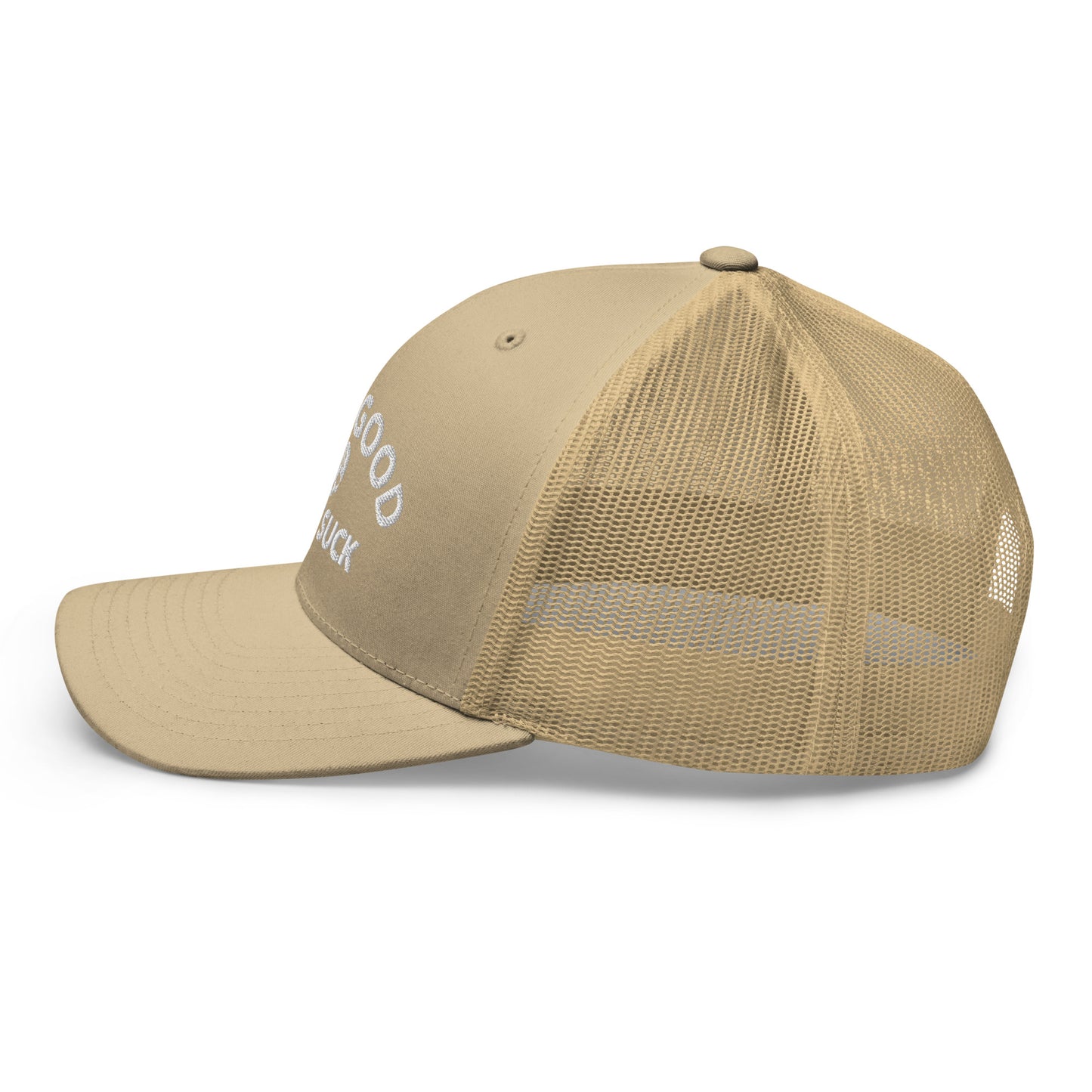 Dive Good, Don't Suck Trucker Cap - White Thread