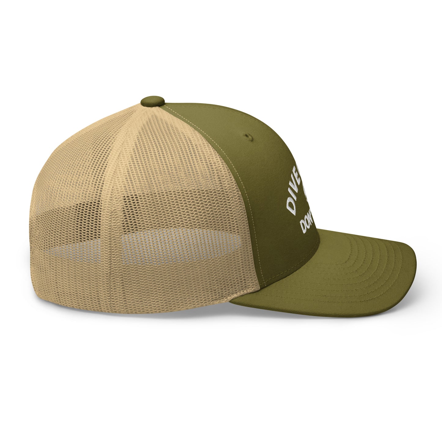Dive Good, Don't Suck Trucker Cap - White Thread