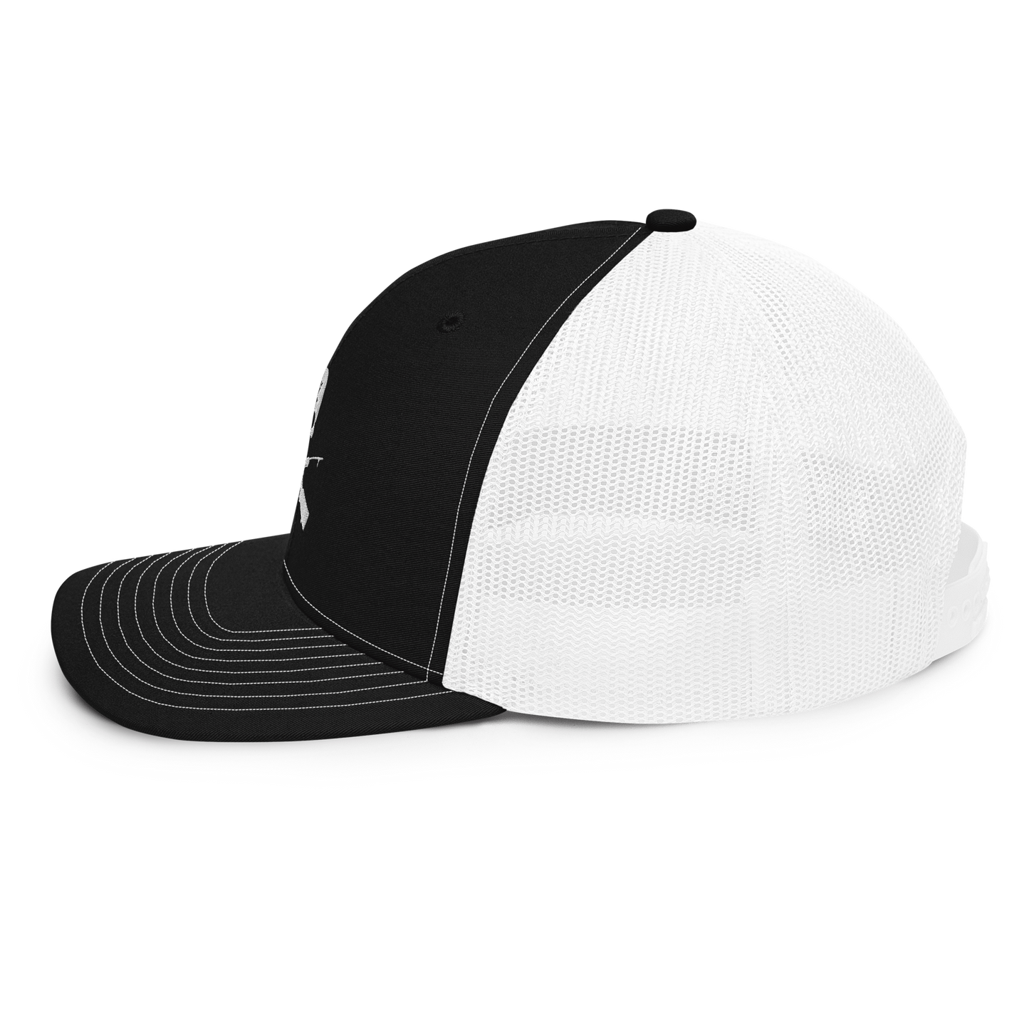 KILLSHOT Skull Trucker Cap - KSL Branded (White Embroidery)