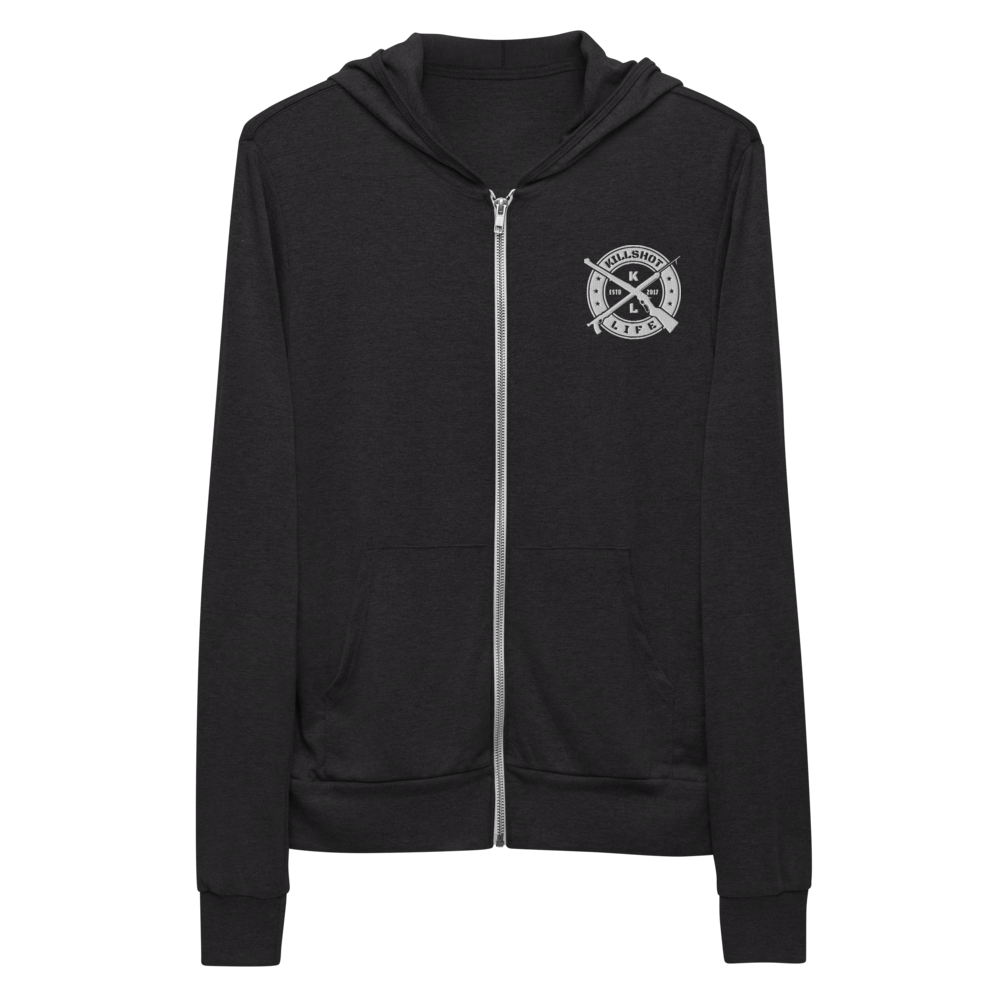 Embroidered KILLSHOT Lightweight Zip Hoodie