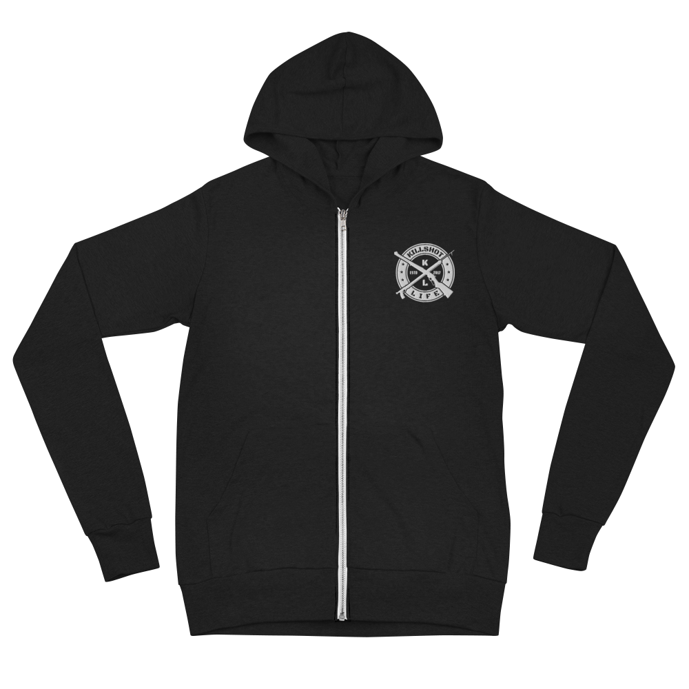 Embroidered KILLSHOT Lightweight Zip Hoodie