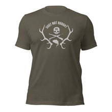 Load image into Gallery viewer, Shot Not Bought Unisex T-Shirt - Antler Crest (Silver Print)
