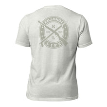 Load image into Gallery viewer, Shot Not Bought Unisex T-Shirt - Antler and Kelp Crest (Tan Print)
