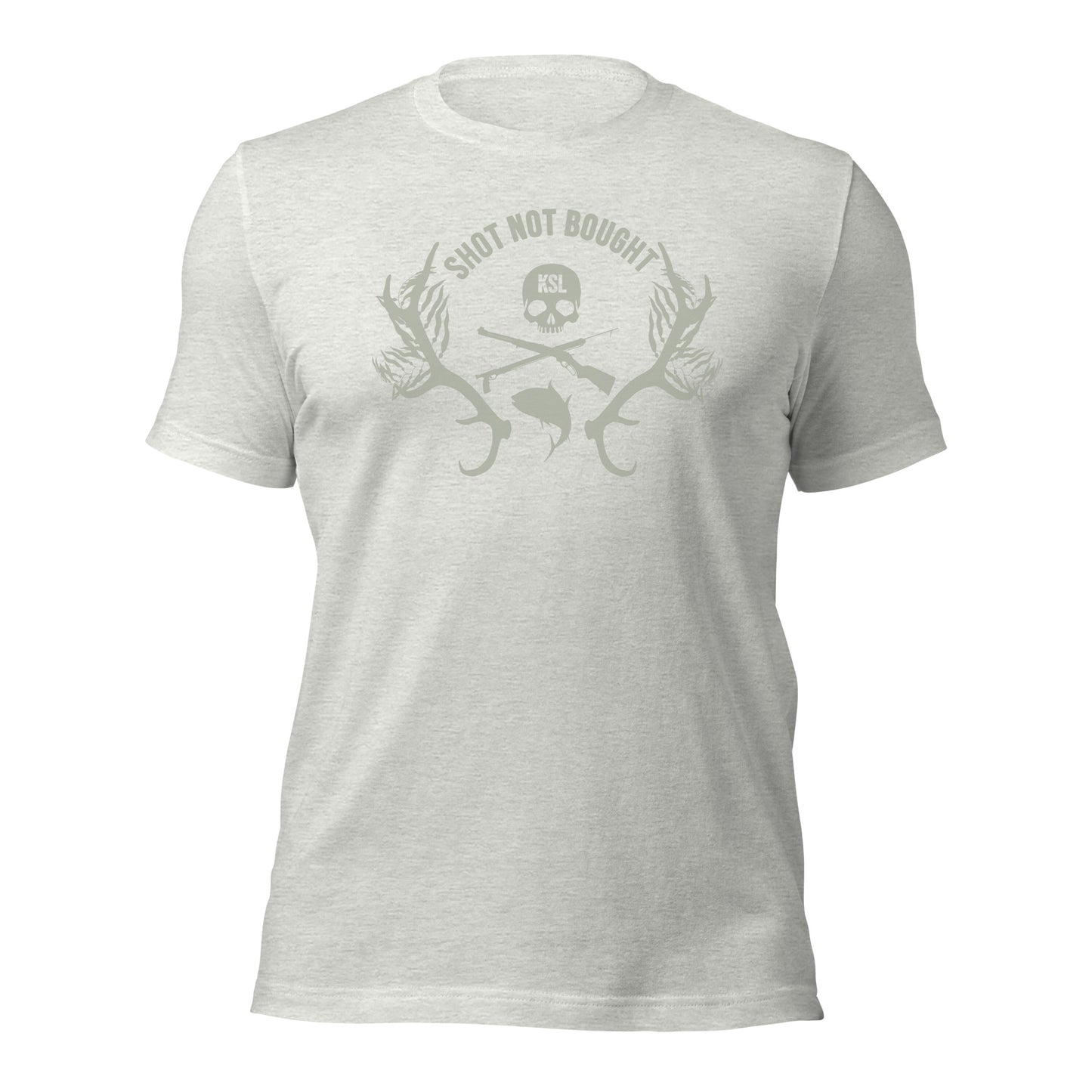 Shot Not Bought Unisex T-Shirt - Antler and Kelp Crest (Tan Print)