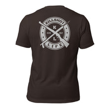 Load image into Gallery viewer, Shot Not Bought Unisex T-Shirt - Antler and Kelp Crest (Silver Print)

