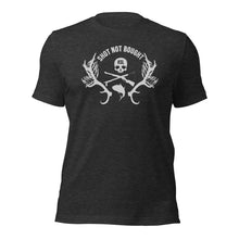 Load image into Gallery viewer, Shot Not Bought Unisex T-Shirt - Antler and Kelp Crest (Silver Print)
